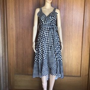Anthropologie Allison Gingham Wrap Dress NWT XSP
